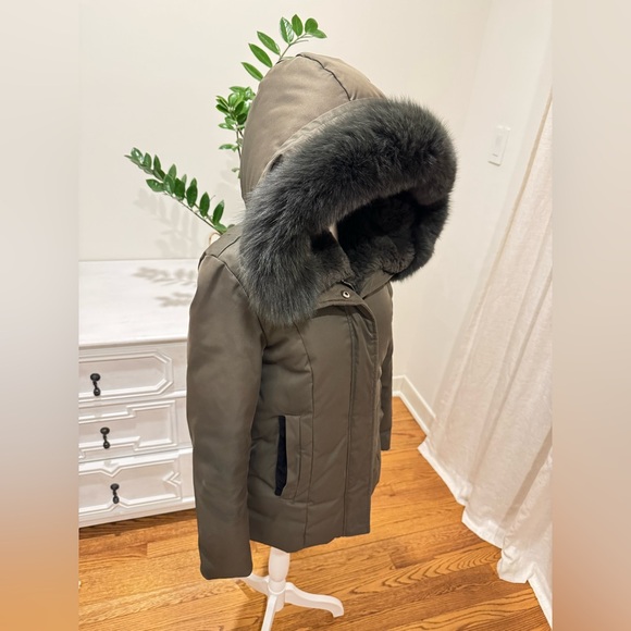 Dawn Levy Luka Fitted Parka with Velvet & Fur Trim XS - Picture 3 of 9